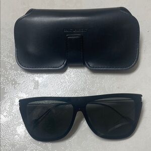 Saint Laurent Black Sunglasses with Black Leather Case- priced to sell today.